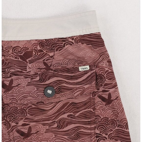 Vuori Cruise Board Shorts Mens 36 Cedar Vintage Ocean Unlined Swim Trunks - Picture 4 of 7